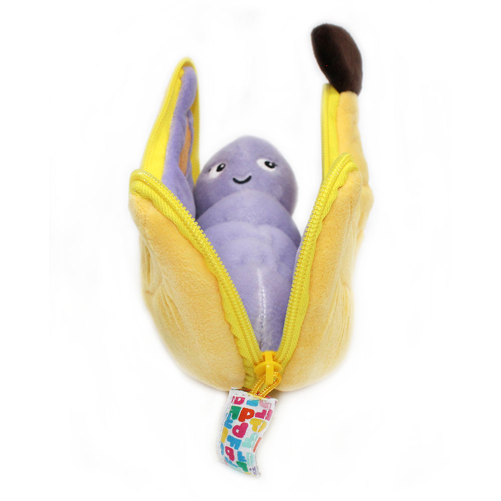 Les Deglingos Flipetz Poppet peluche farfalla banana 2 in 1 giallo