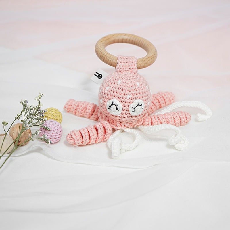 Piccoli Toys Carolina il Polpo sonaglio uncinetto cotone