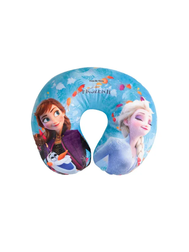 Disney Frozen 2 cuscino viaggio blu vellutato 27x23x9 cm