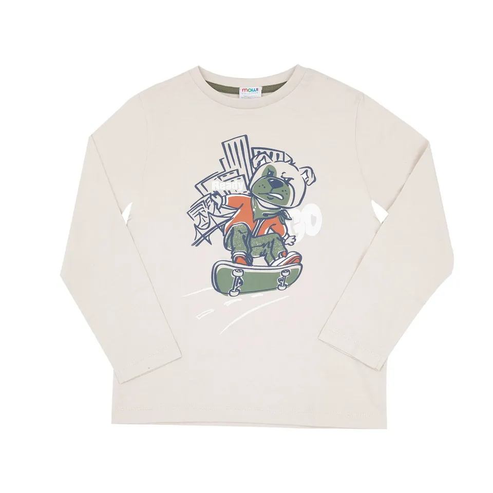 Toys Center Baby maglia jersey bimbo panna skateboarder