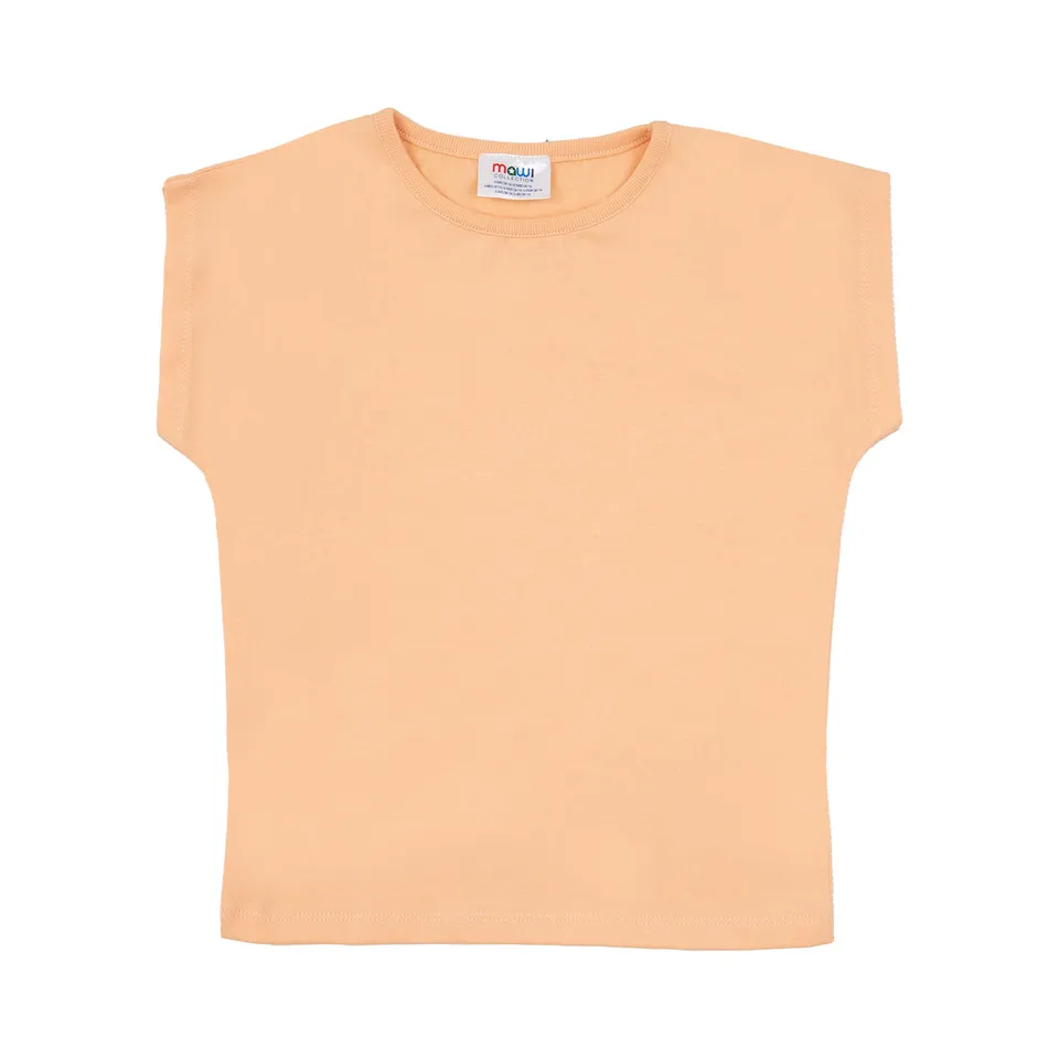 T-shirt Bimba Giromanica arancione tinta unita