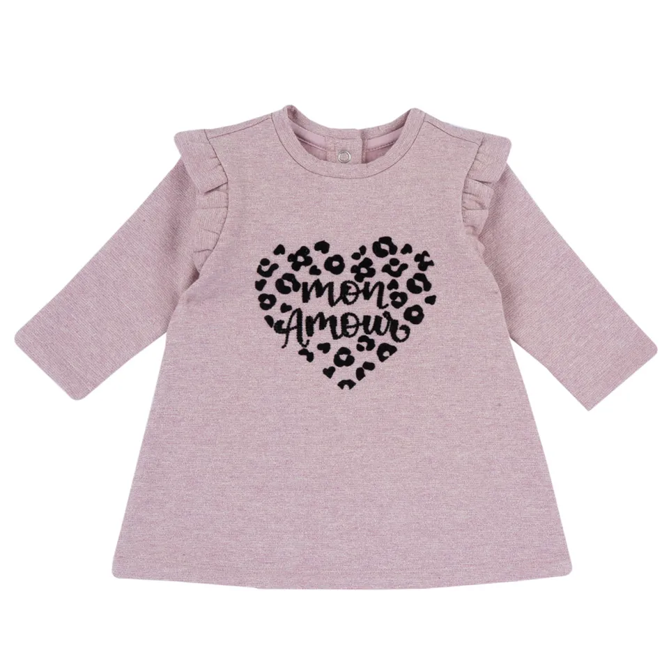 Chicco Abito Maniche Lunghe Felpato Neonata Rosa