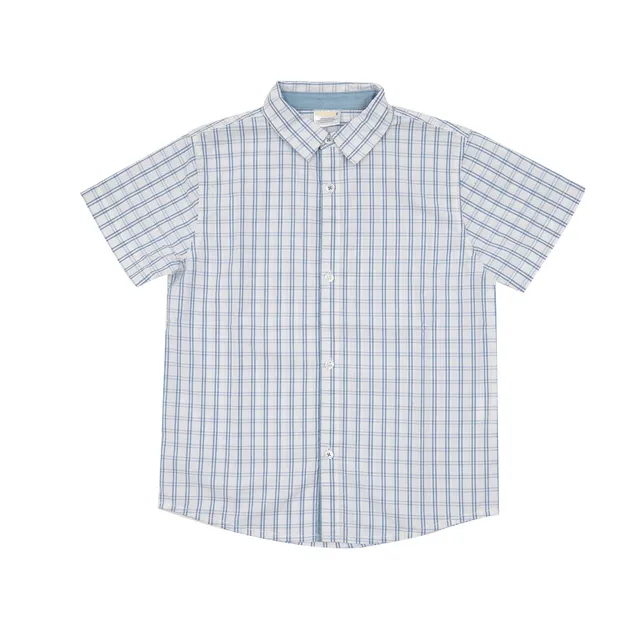 Toys Center Baby Camicia bimbo scozzese bianca azzurra