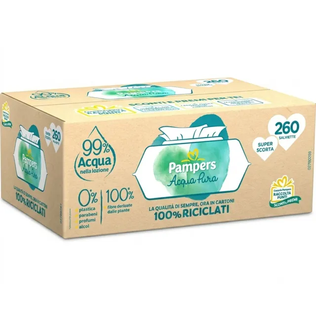 Pampers Acqua Pura salviette umidificate penta 260 pezzi