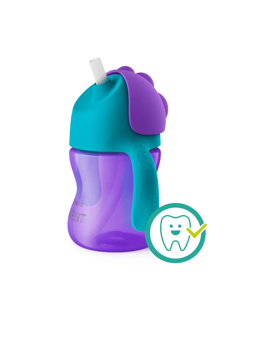 Philips Avent tazza con cannuccia 200 ml viola azzurra