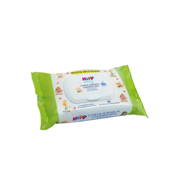 Hipp Baby Carta Igienica Umidificata 50 pezzi biodegradabile