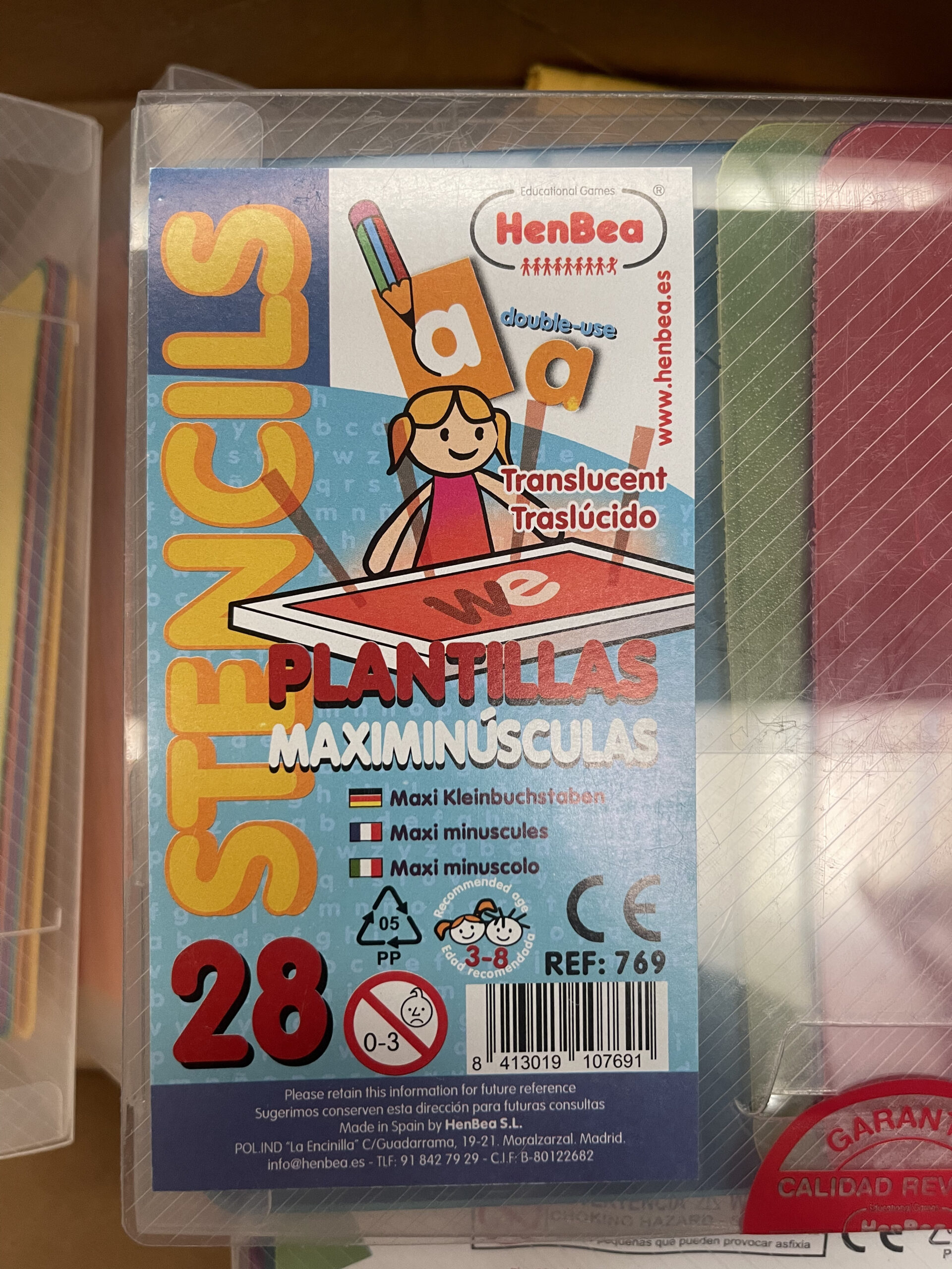 The Dida stencil lettere traslucide minuscole 28 pz valigetta