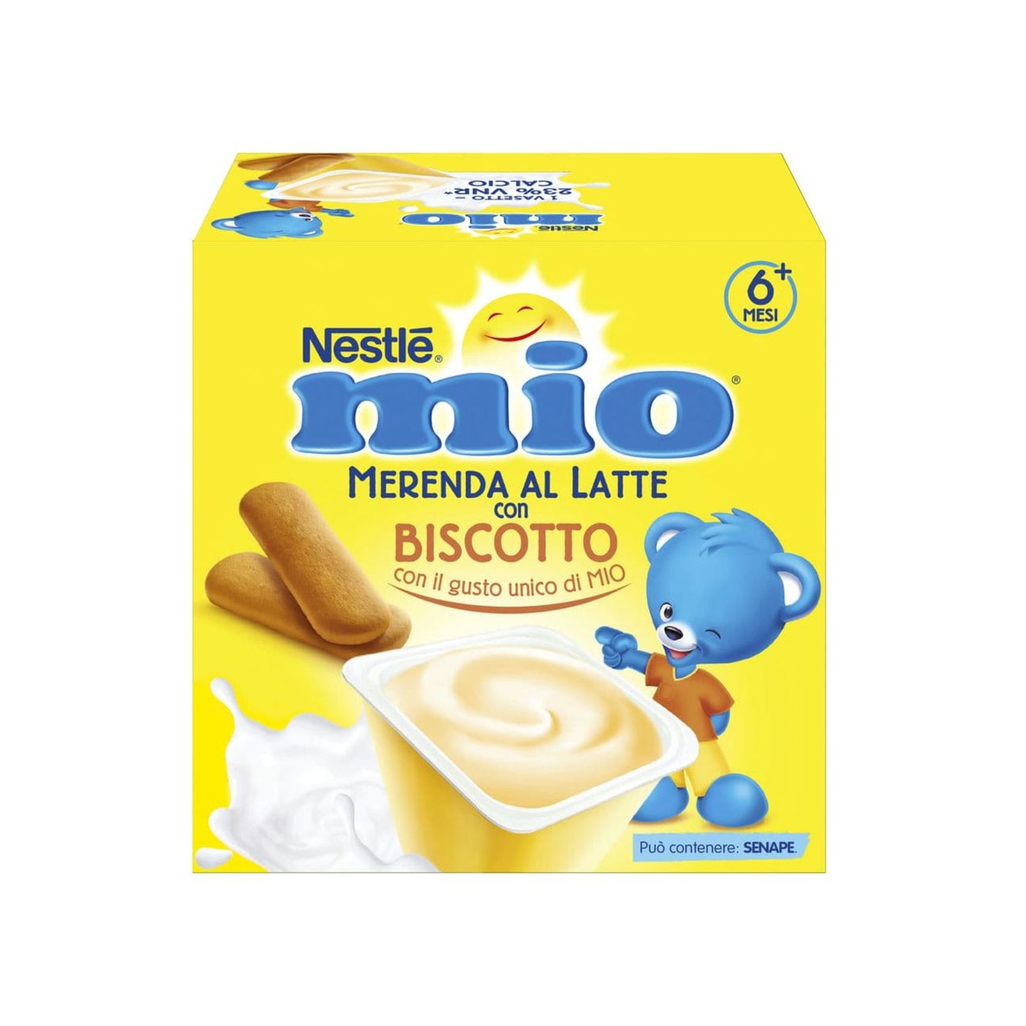 Nestlé Mio merenda al latte biscotto 6 mesi 4x100g senza glutine