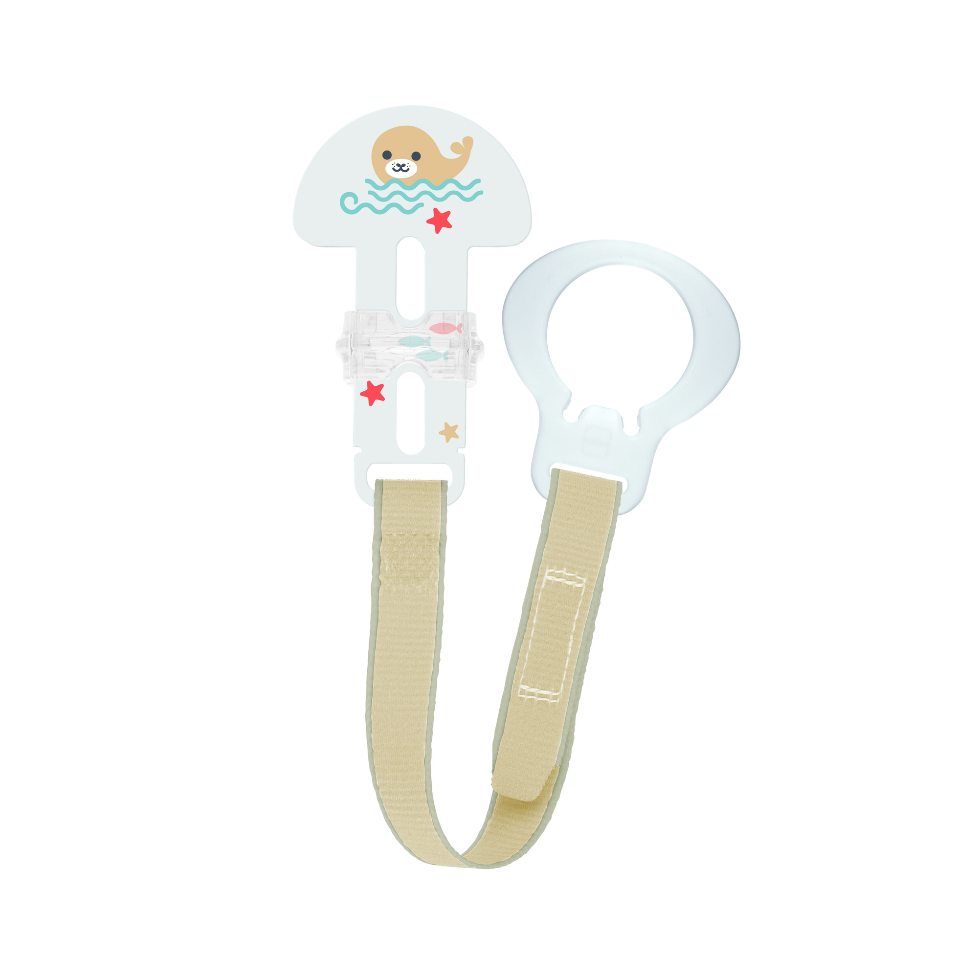 MAM Clip Cover catenella portaciuccio neutro con copritettarella