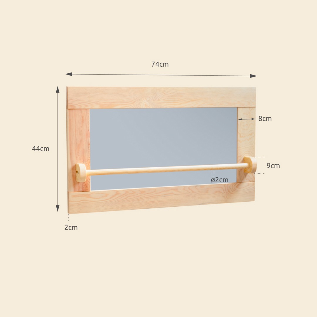 The Dida Specchio Montessori Legno Naturale Piccolo