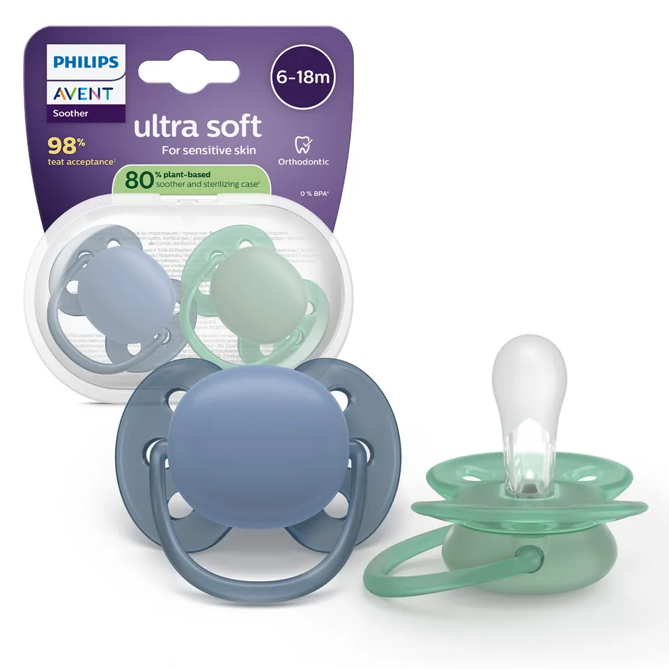 Philips Avent Ultra Soft succhietti 6-18m 2 pz blu verde