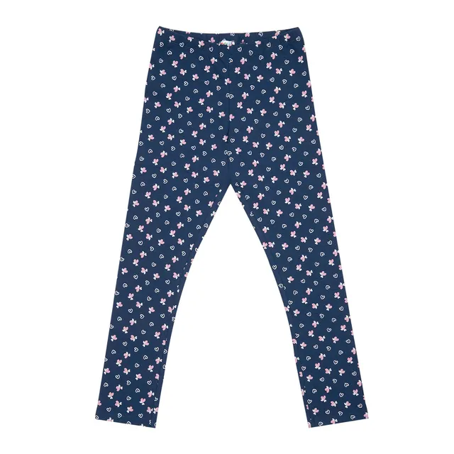 Toys Center Baby legging bimba blu cuoricini rosa