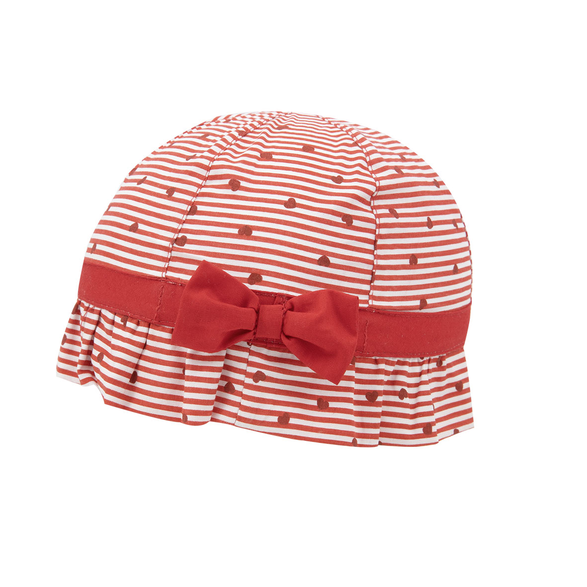 Toys Center Baby cuffietta bimba righe bianco rosso cuori
