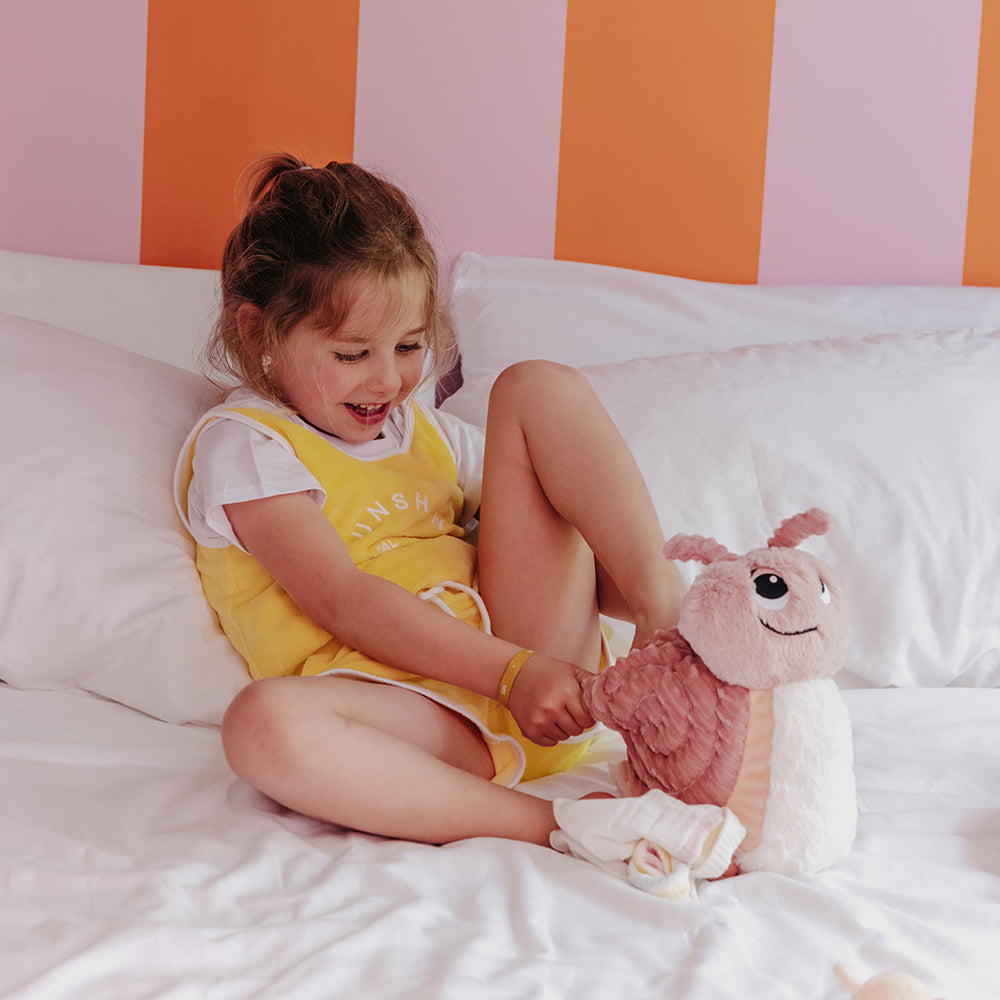 Les Deglingos Ptipotos Speedou Lumaca Peluche Rosa Mamma Bebè