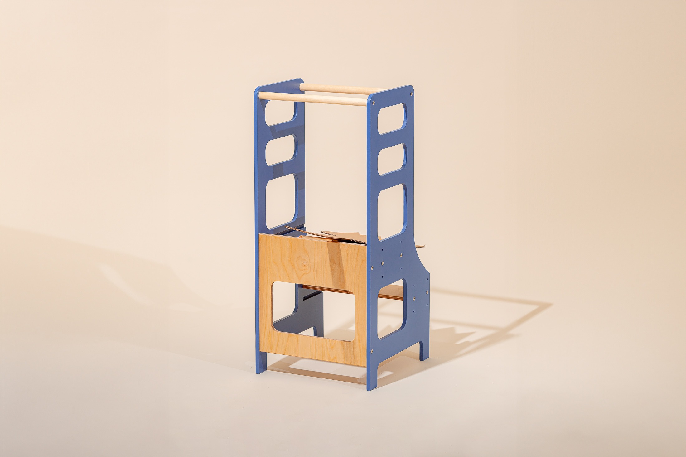 The Dida Montessori torre apprendimento blu regolabile