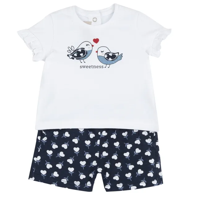 Chicco Completo Maglietta e Pantaloncini Bimba Lavabile