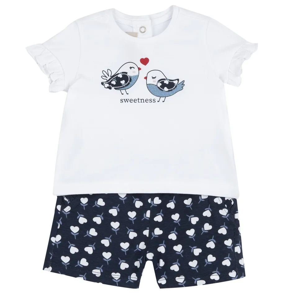 Chicco Completo Maglietta e Pantaloncini Bimba Lavabile