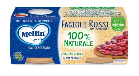 Mellin omogeneizzato fagioli rossi 2x80g dal 4 mese