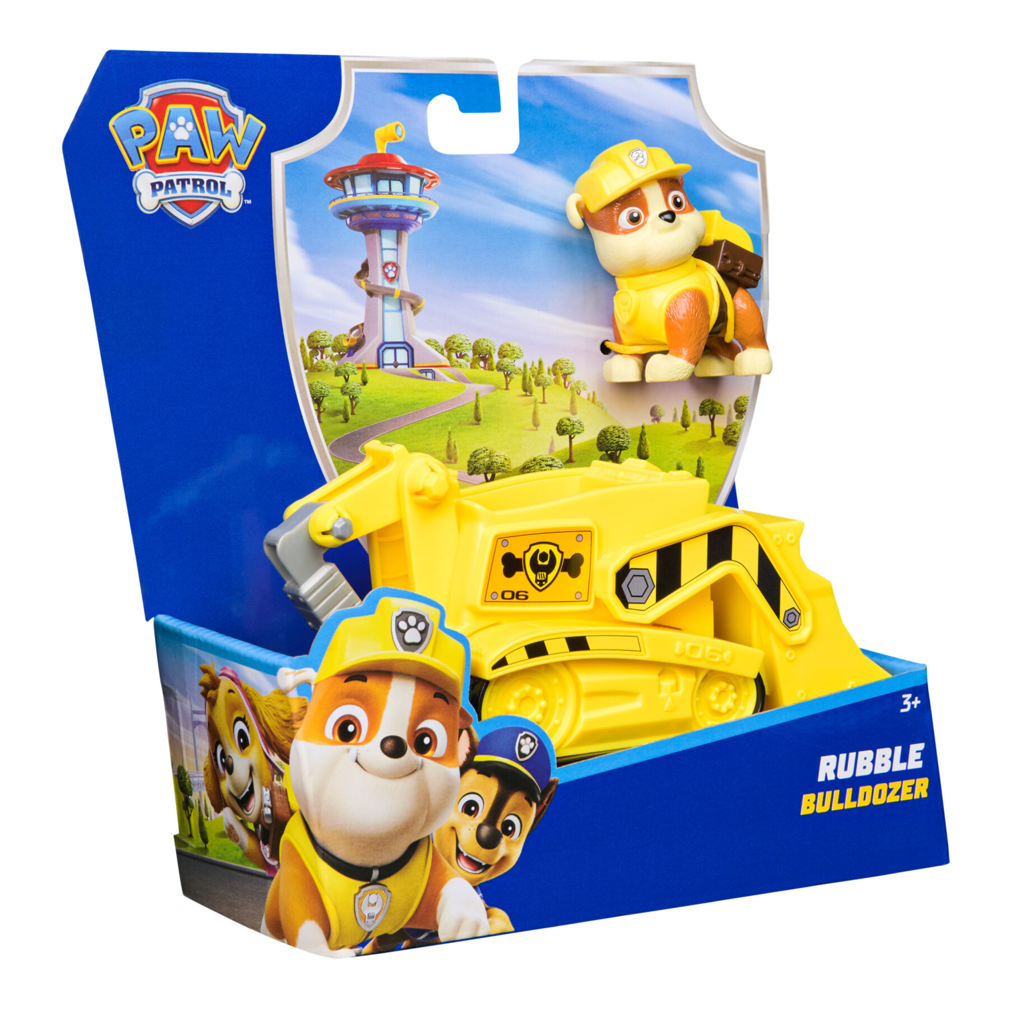 Paw Patrol Bulldozer Rubble Veicolo Ruote Funzionanti