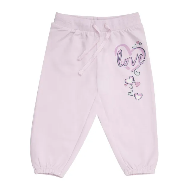 Toys Center Baby pantalone bimba french terry rosa stampa
