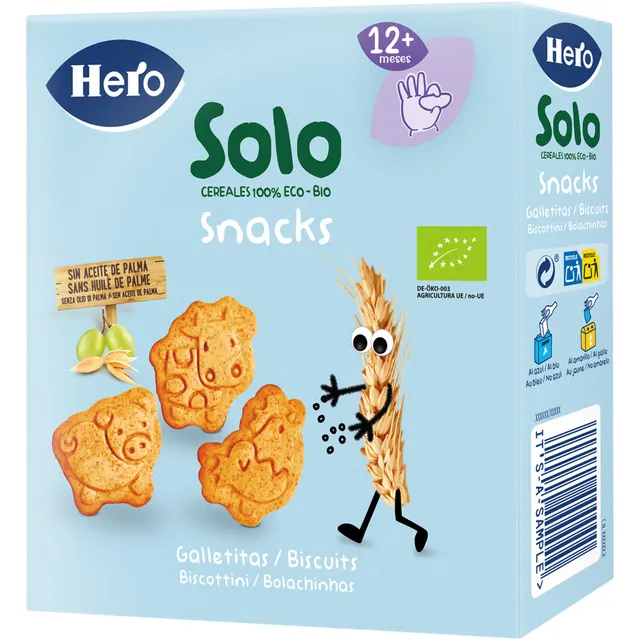 Hero Solo Biscottini Animaletti Bio 100g 12 Mesi