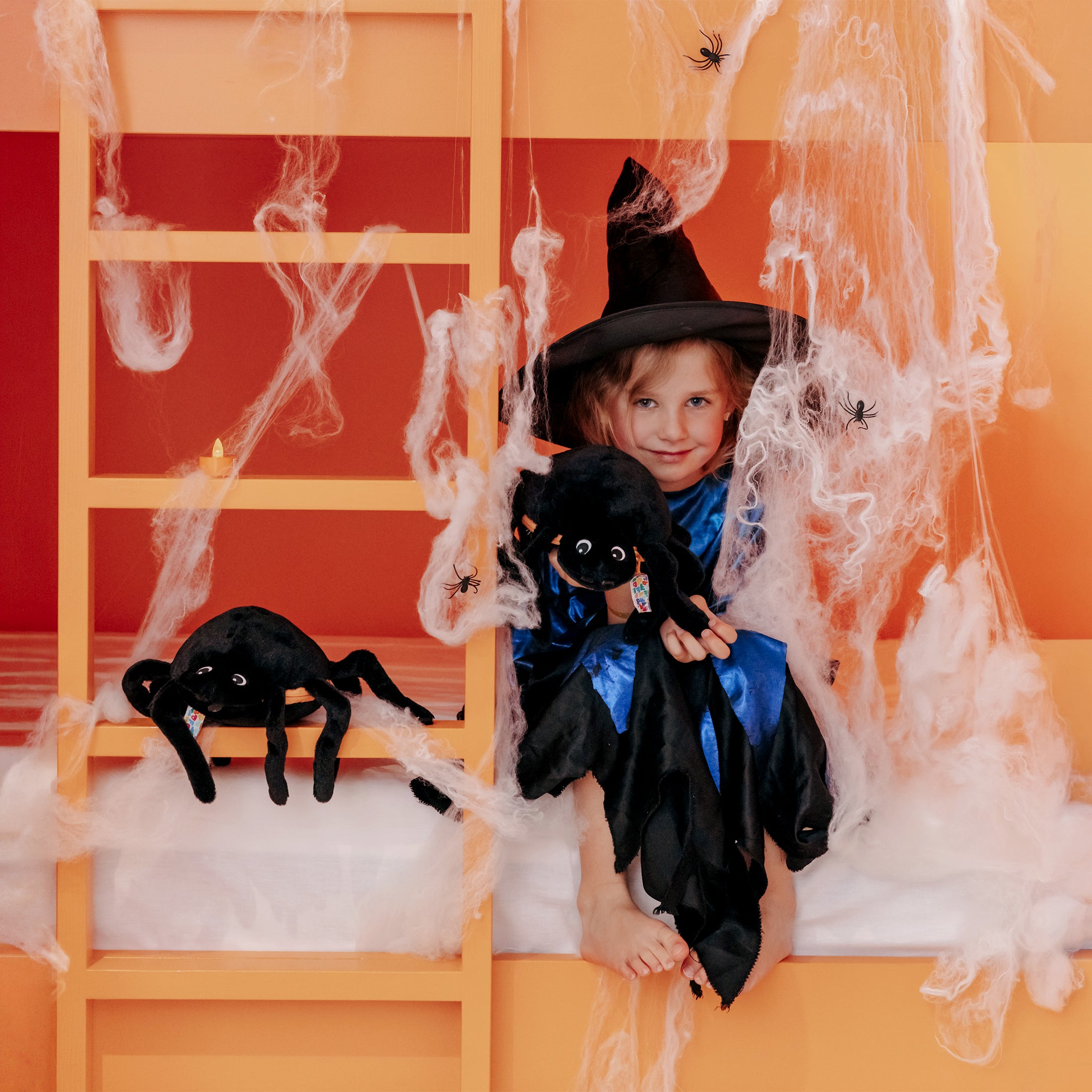 Les Déglingos Flipetz Pumpet peluche ragno zucca