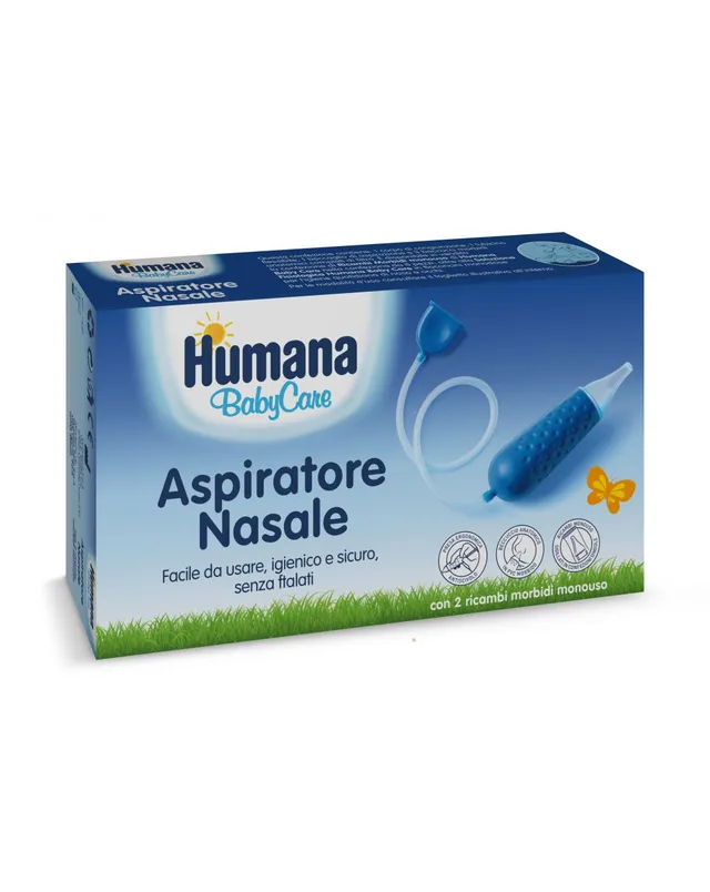Aspiratore nasale neonato con 2 ricambi delicato