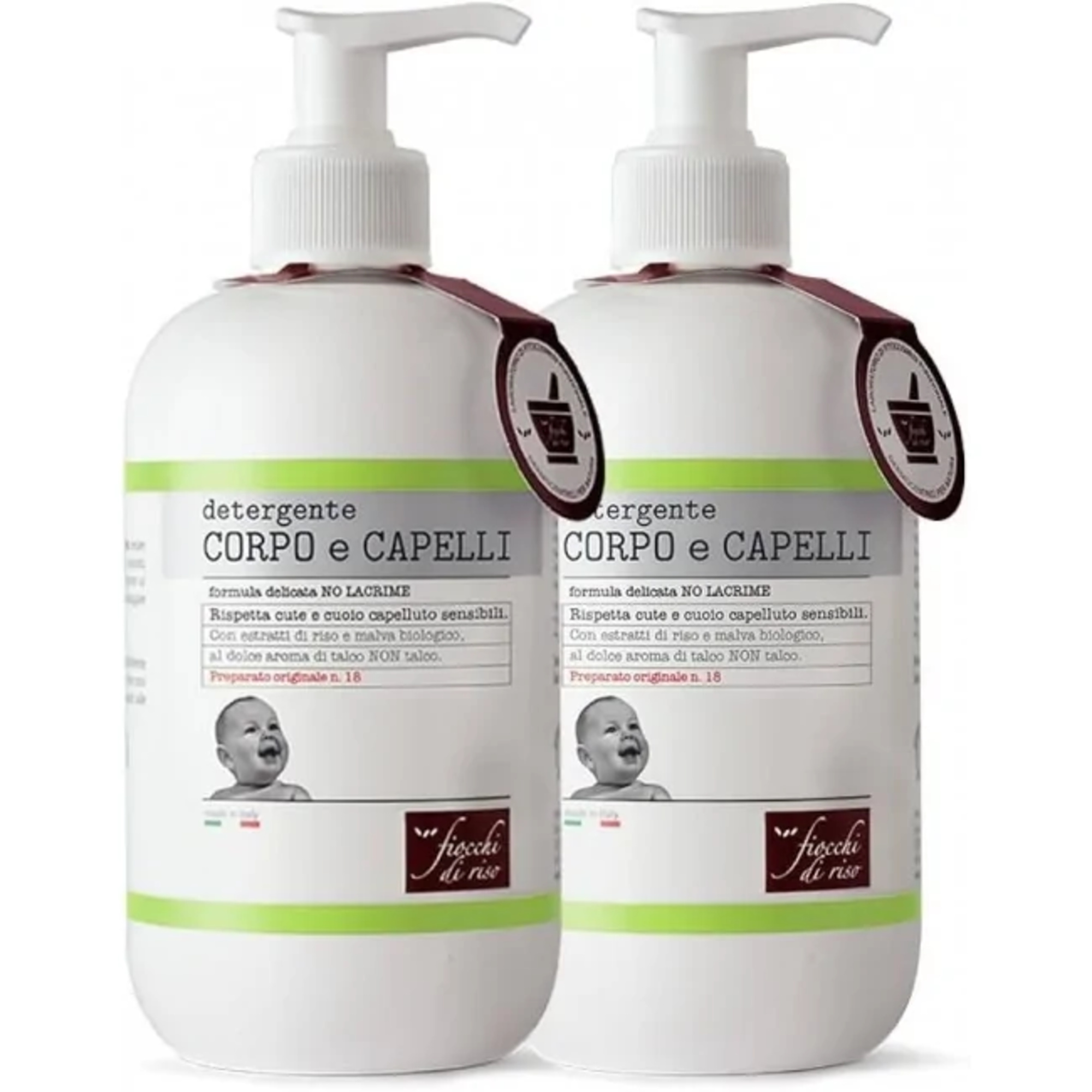 Fiocchi di Riso Detergente Corpo Capelli Talco 2x400 ml