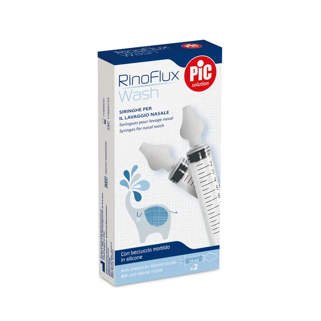 Pic Rinoflux Wash siringhe nasali silicone 2x10ml