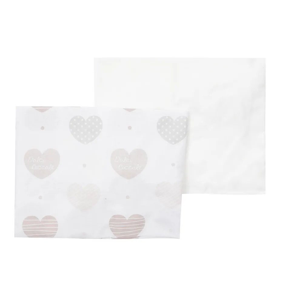Toys Center Baby Culla Cuori set lenzuola culla 2 pezzi cotone
