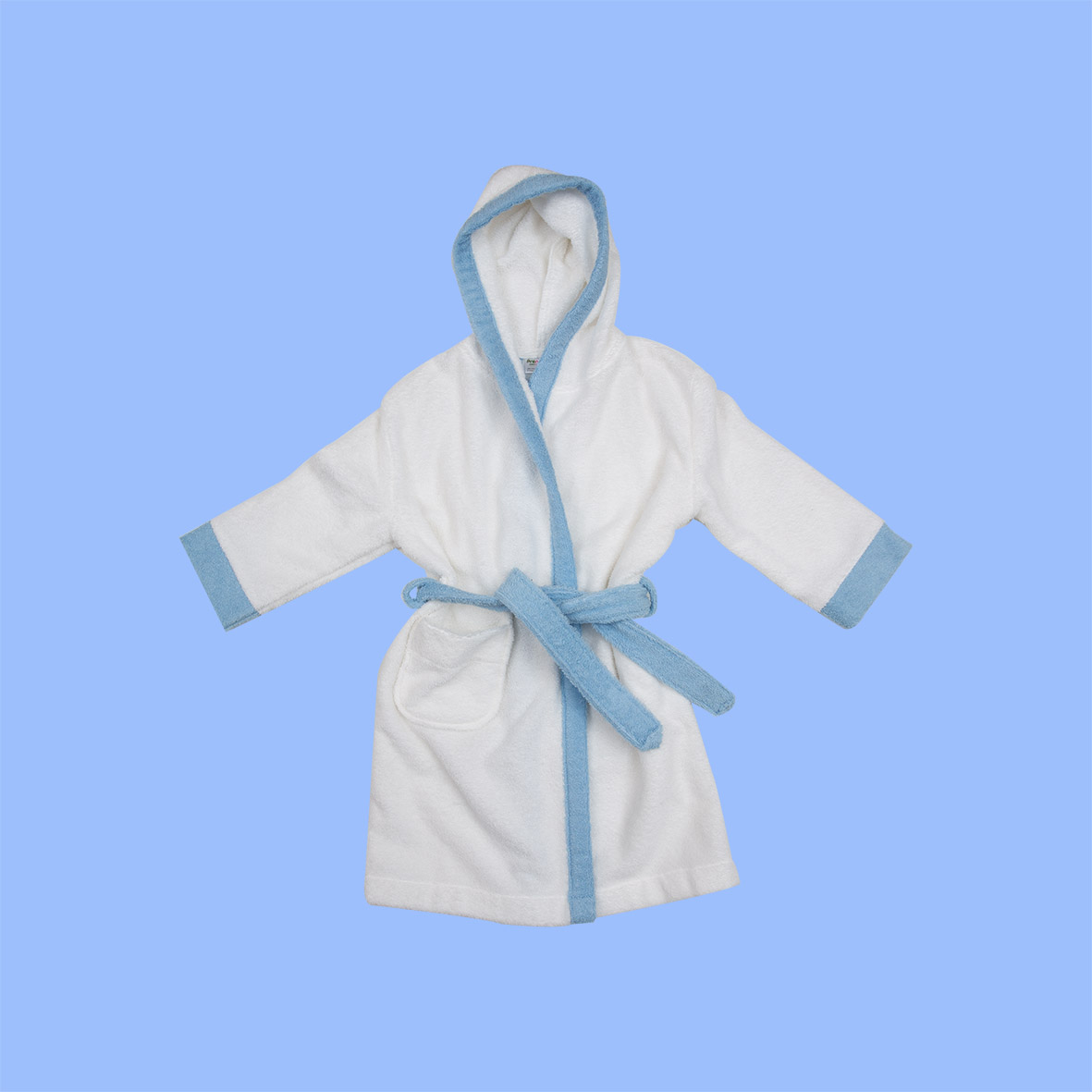 Mawi Everyday accappatoio bambino bianco bluette spugna