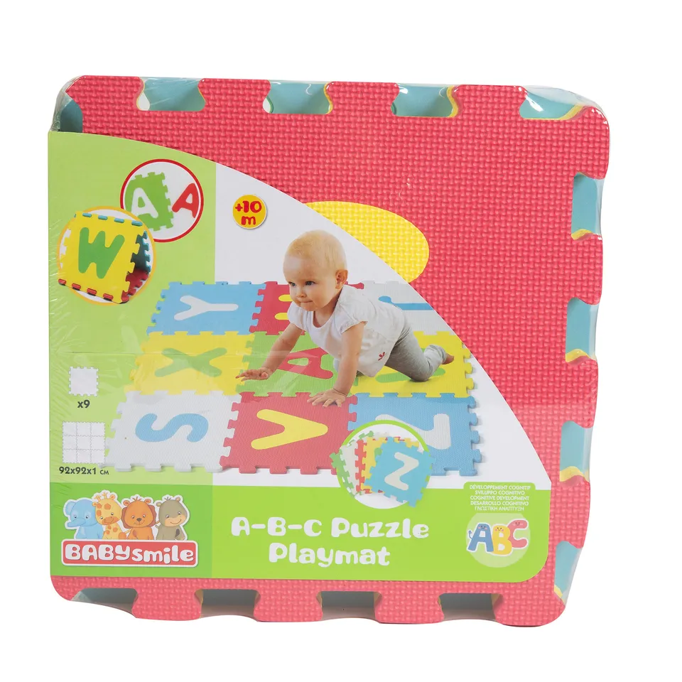 Tappeto puzzle lettere 9 pz 32x32 cm EVA colorato