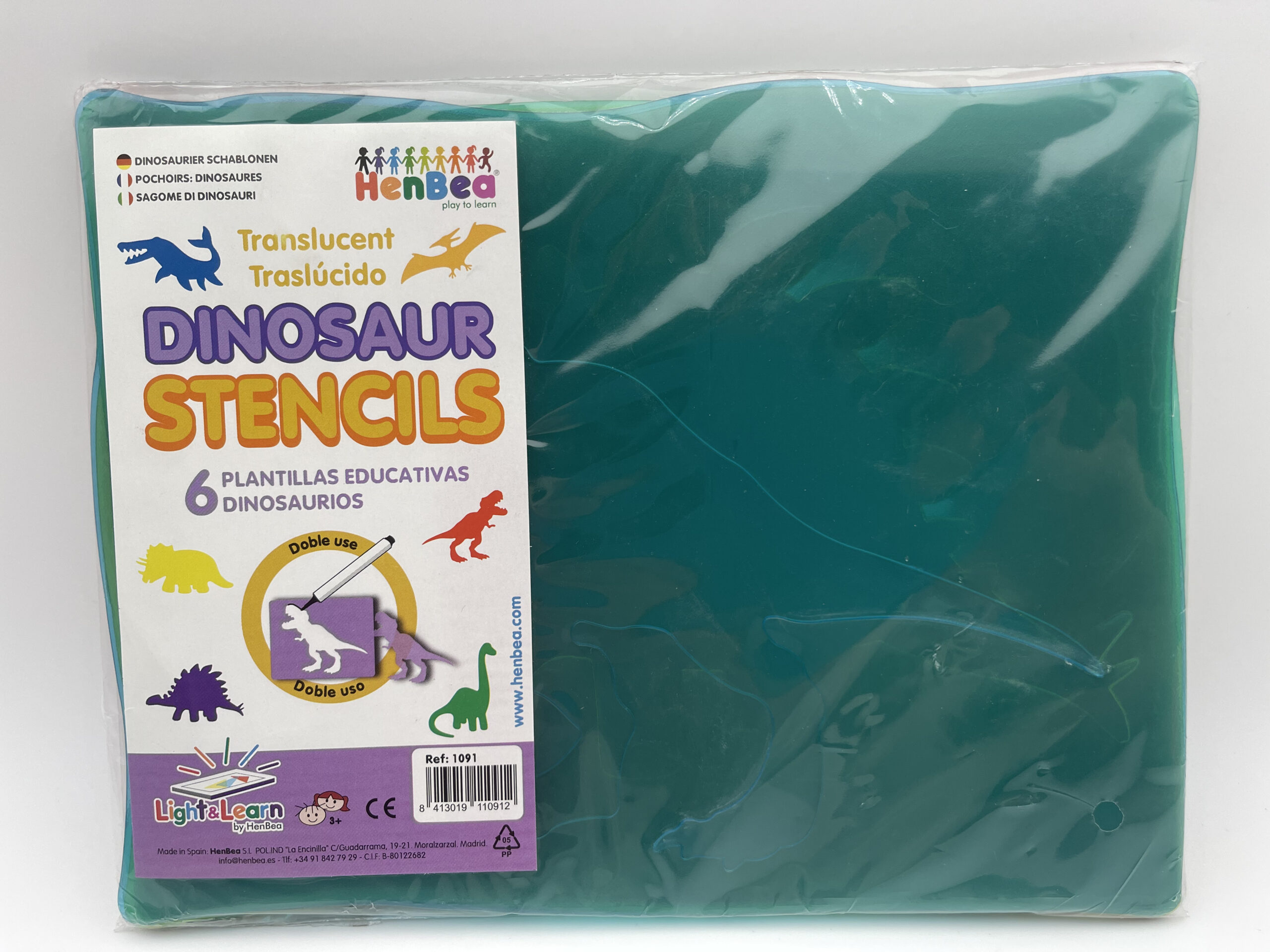 The Dida Dinosaurios Stencil Traslucidi Dinosauri 6 Colori