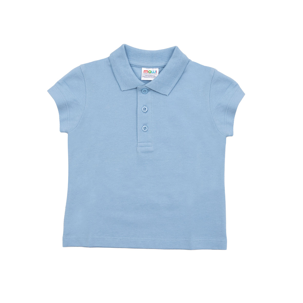 Toys Center Baby Polo Piquet Bimbo Azzurro Chiaro con Bottoni