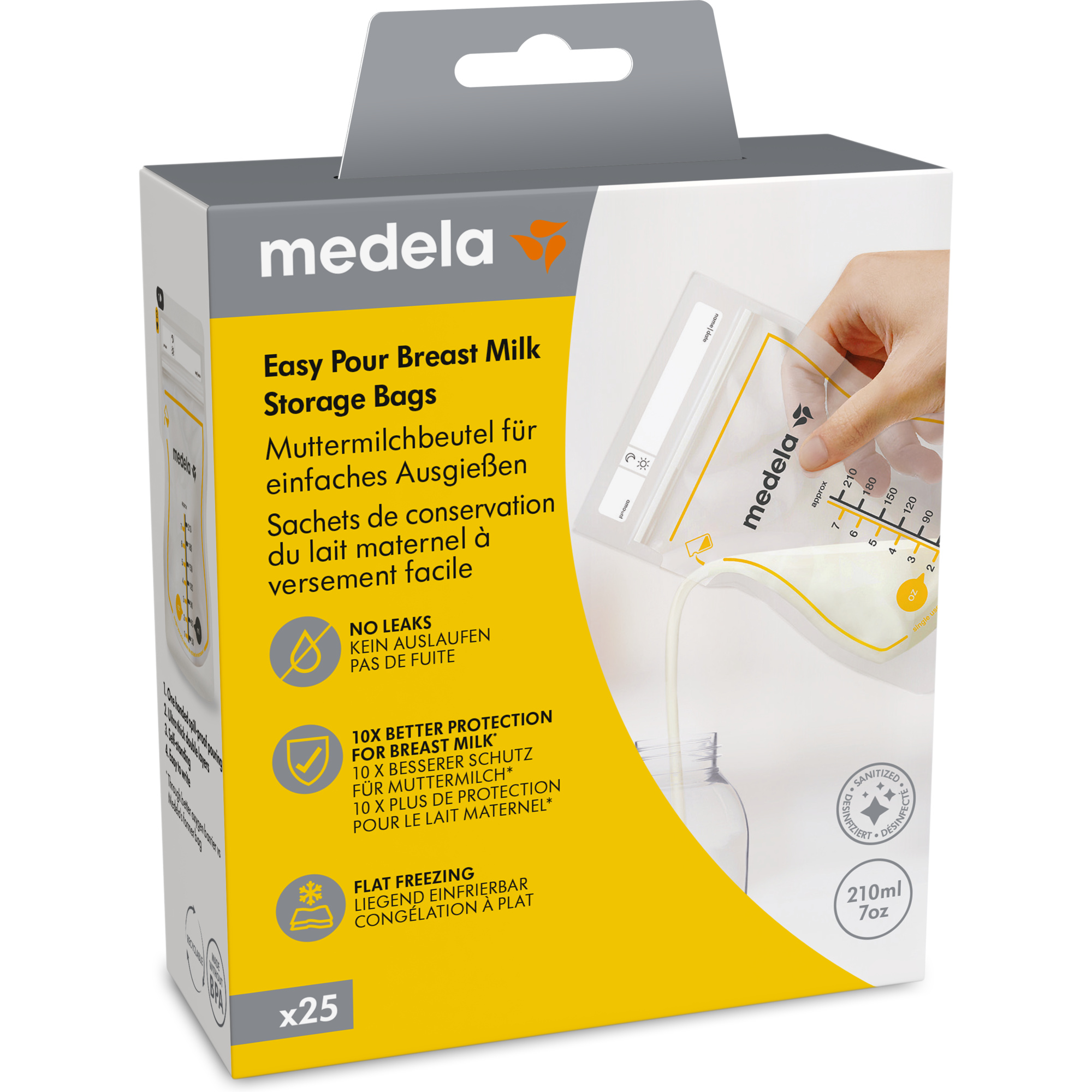 Medela Easy Pour sacchetti latte materno x25 sterili