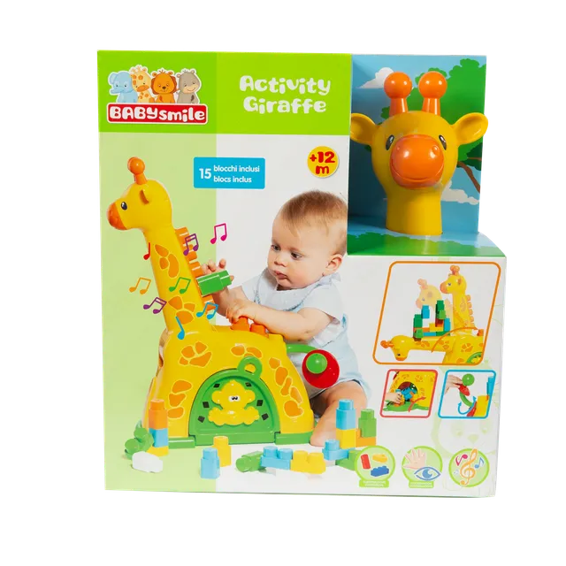Giraffa multiattività gioco suoni e forme collo lungo