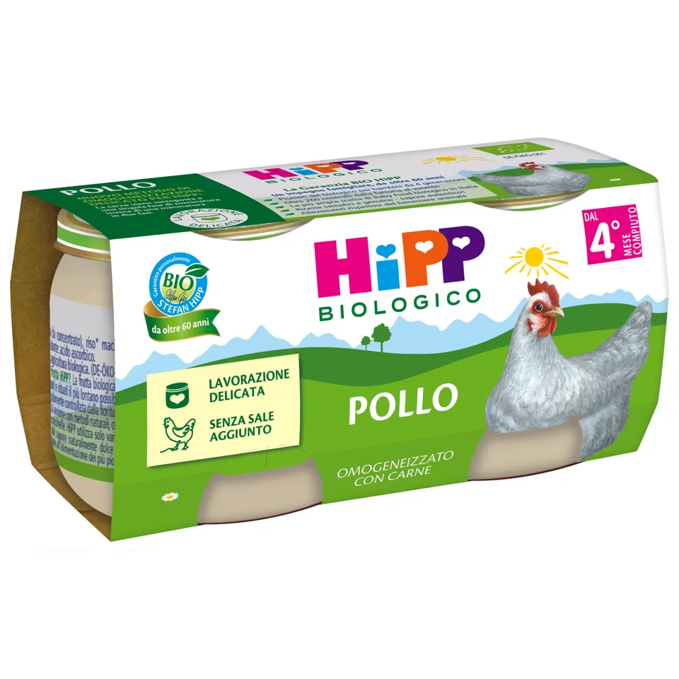 HiPP Omogeneizzato Pollo Bio 2x80 g Senza Glutine