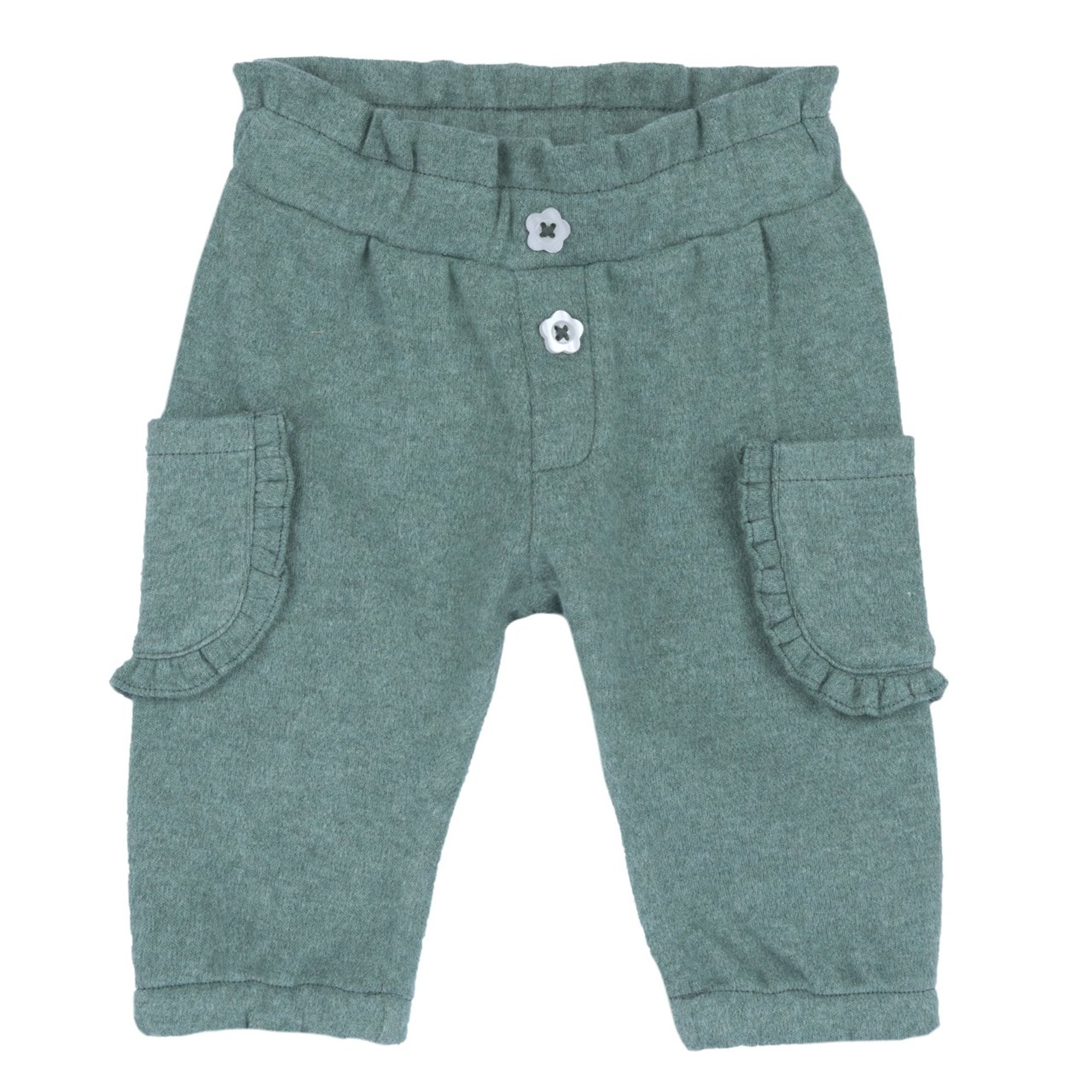 Chicco pantaloni lunghi tasche laterali cotone bambina