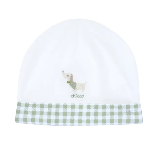 Chicco Cappello Neonato Cotone Verde con Bassotto