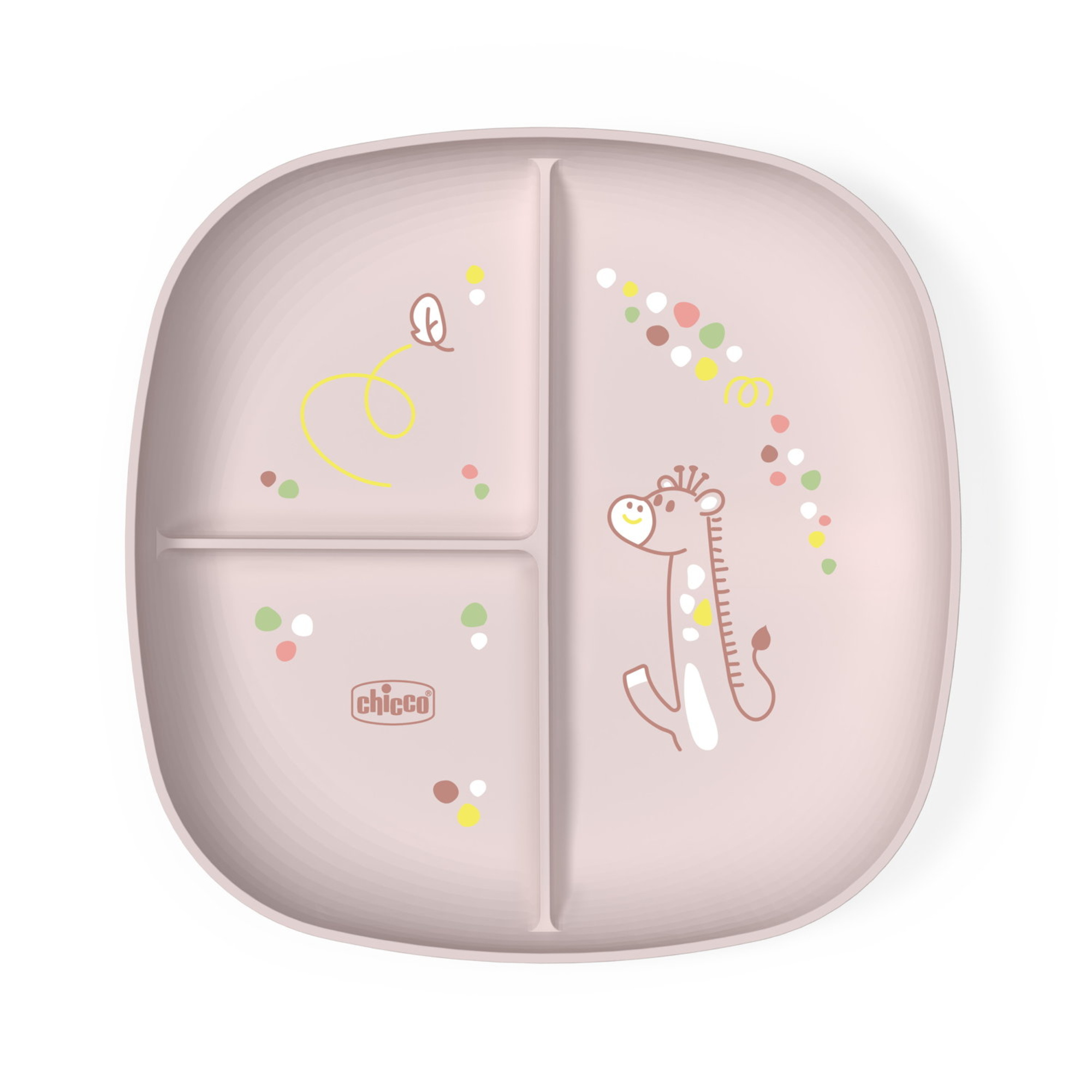 Chicco Piatto Porzionato 18m+ rosa polipropilene lavabile