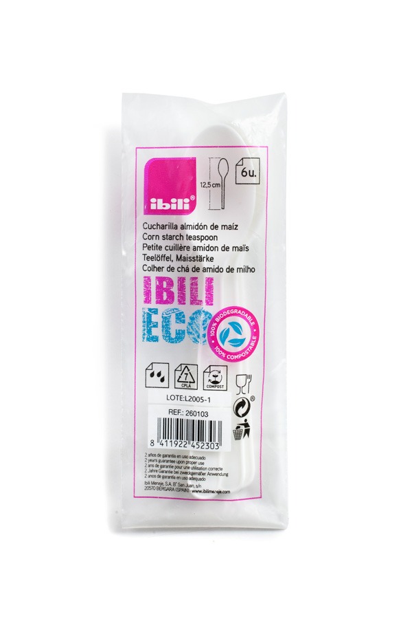 The Dida Cucchiaini Monouso Amido di Mais 12,5 cm 6 Pezzi
