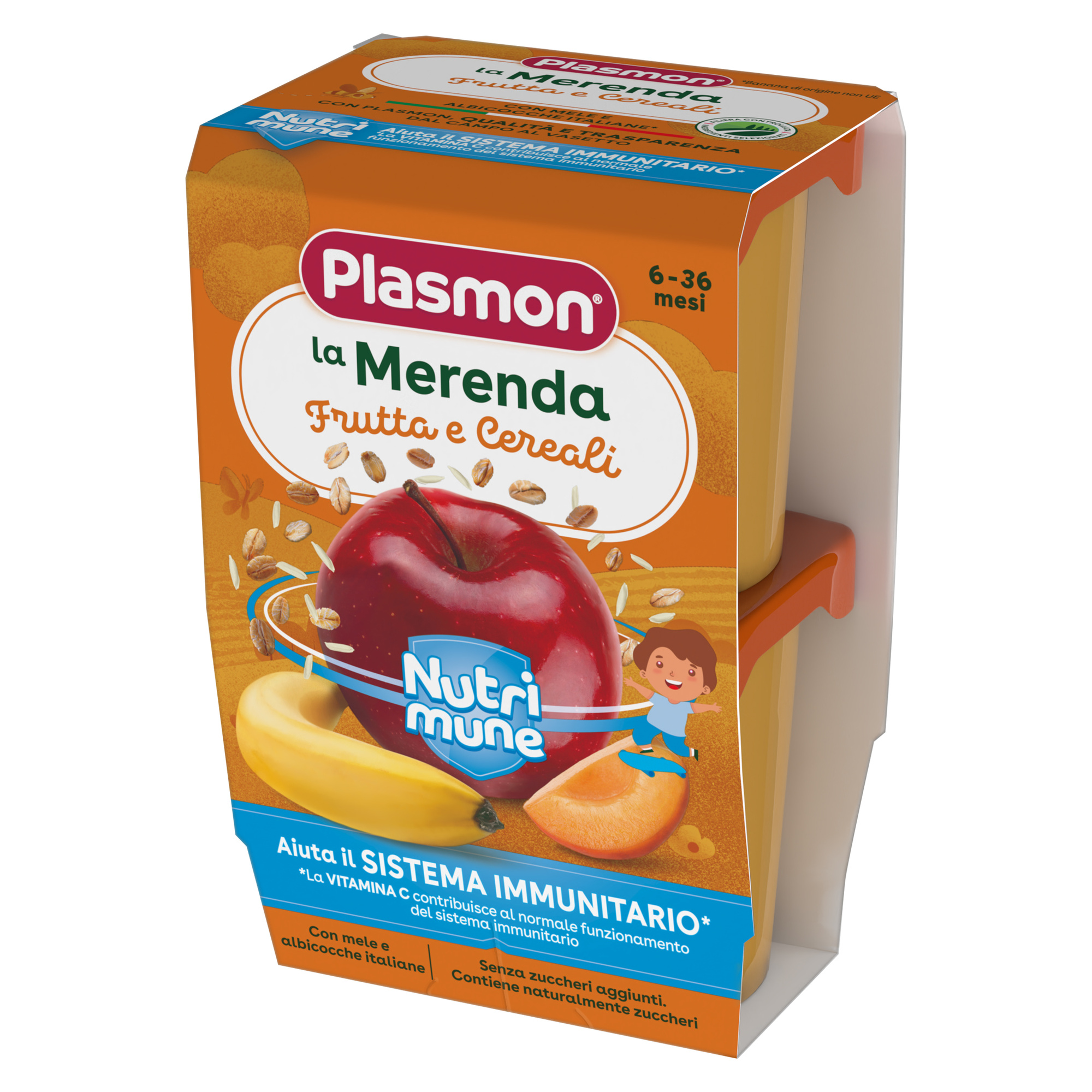 Plasmon Merenda Frutta e Cereali Svezzamento