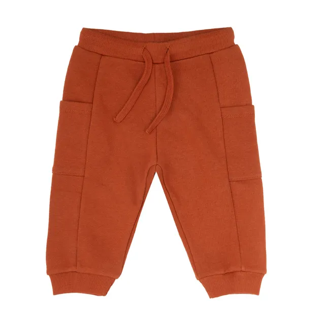 Toys Center Baby pantalone felpato bimbo marrone tasche