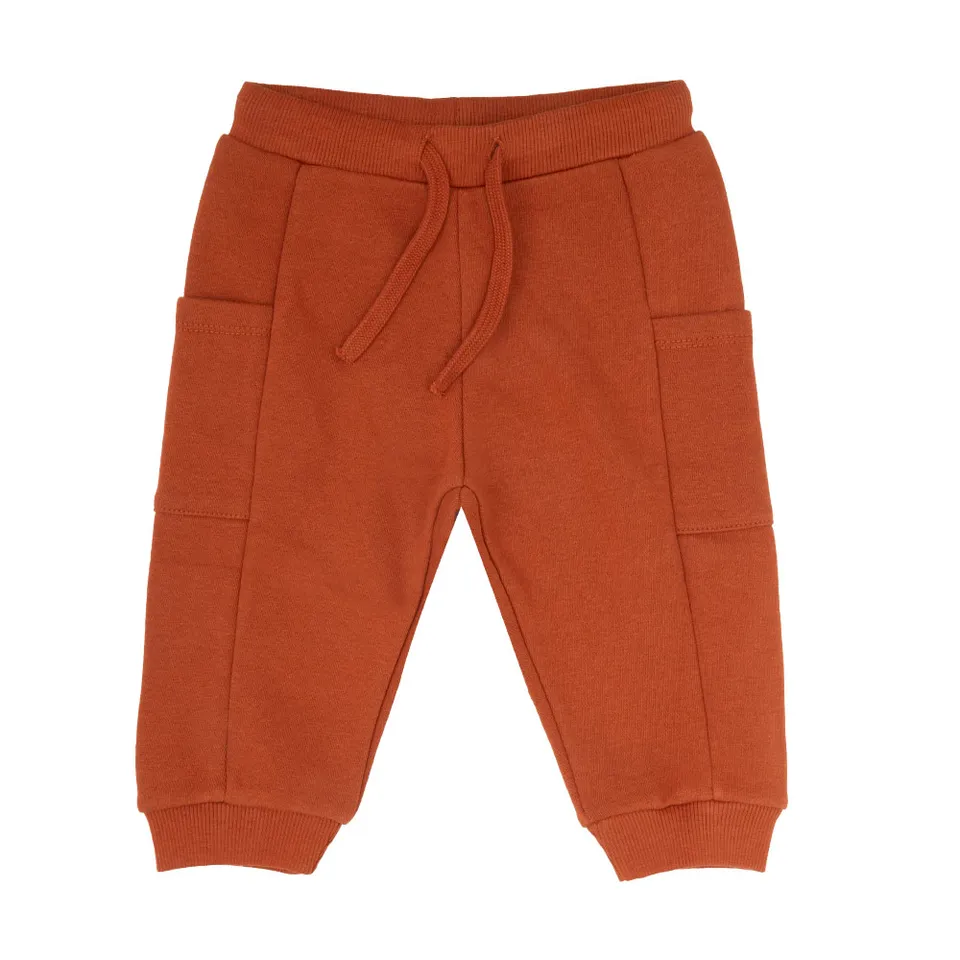 Toys Center Baby pantalone felpato bimbo marrone tasche