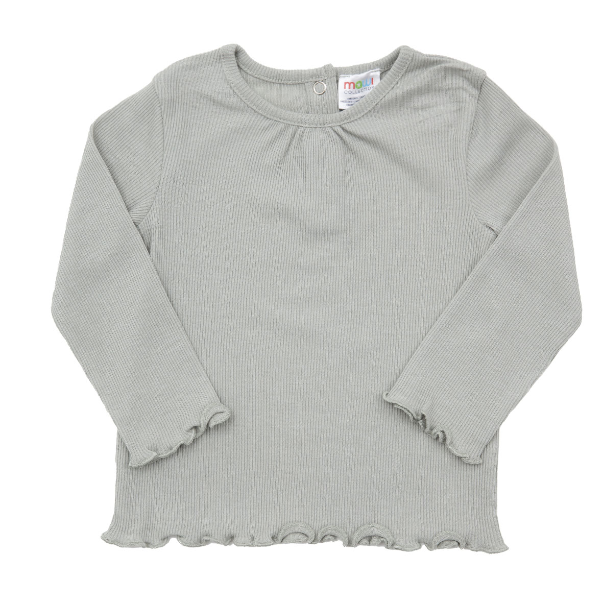 Mawi costina basica t-shirt manica lunga arricciata