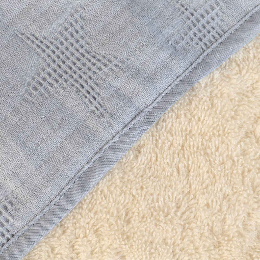 Bani Poncho Bagno bimbo cotone bio grigio 80x80 cm