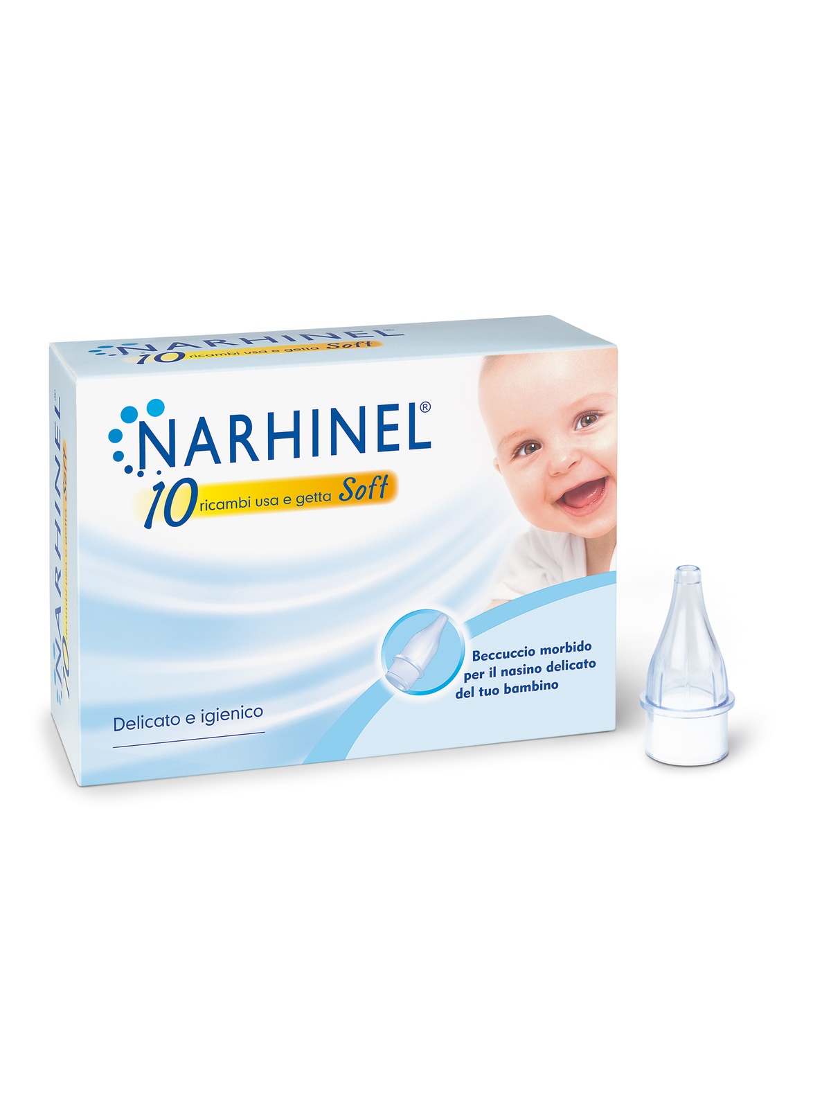 Narhinel Ricambi Aspiratore Nasale Soft 10 Pezzi Monouso