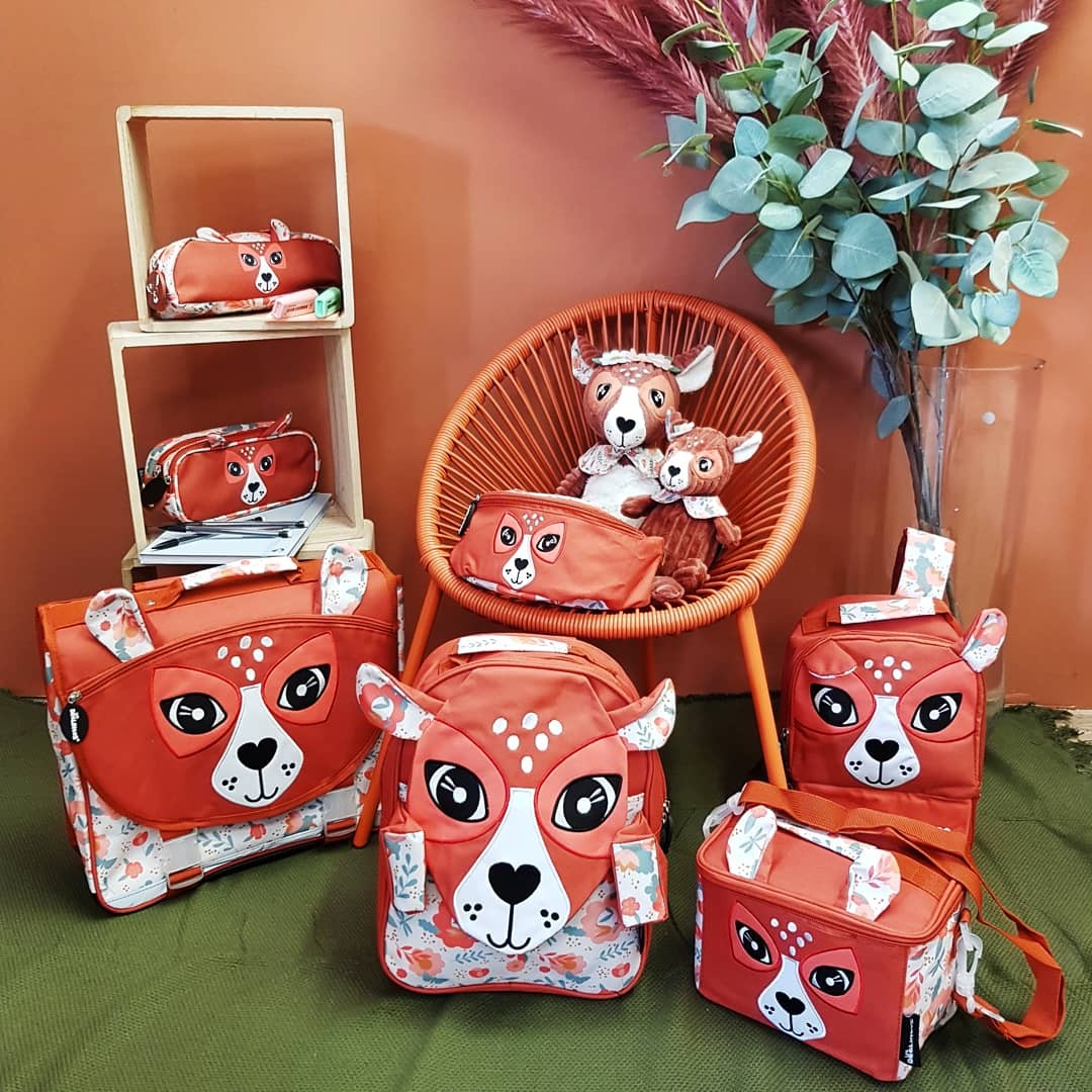 Les Déglingos Mélimélos Marsupio Bambino Rosso Terracotta