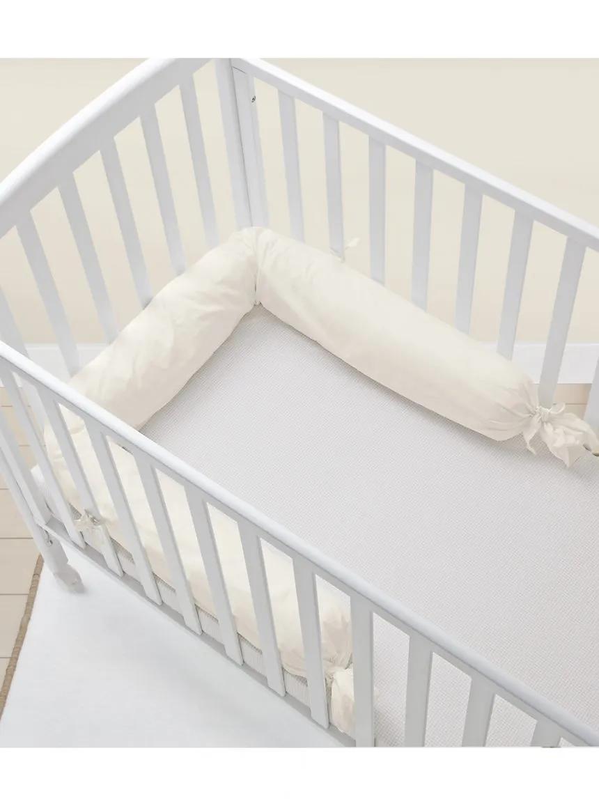 Riduttore testa letto lettino panna 175 cm cotone sfoderabile