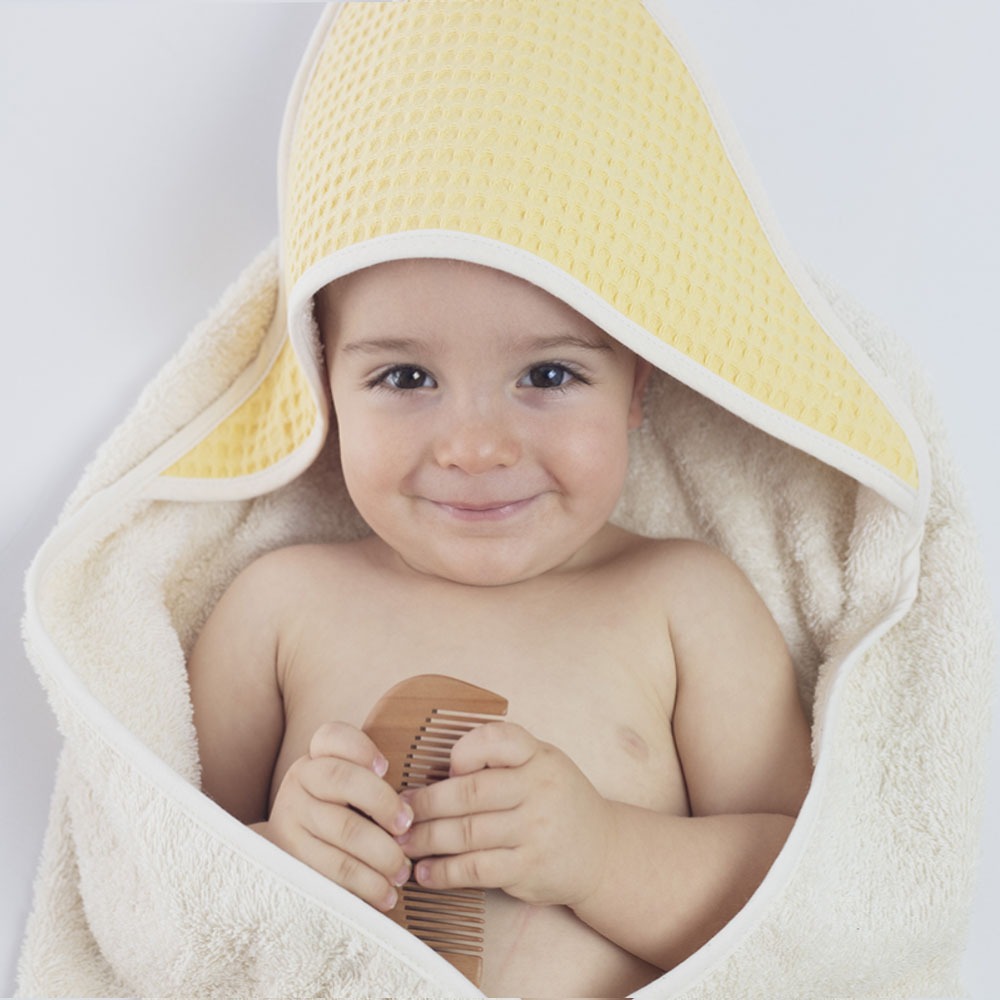 The Dida Bani poncho mare giallo 80x80 cotone